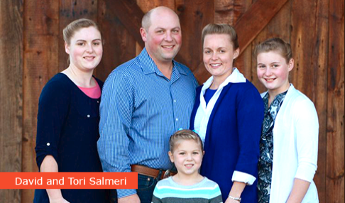 Family of five people.